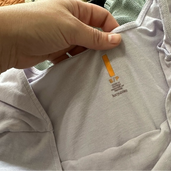 Lucy women’s long sleeve ruched side tunic top lavender purple size s small - Picture 2 of 3